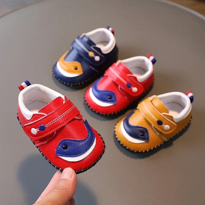 Неонатальная мультяшная обувь для детей в возрасте 0-2 лет Малыши для женщин Одинарная обувь для мужчин Одинарная обувь