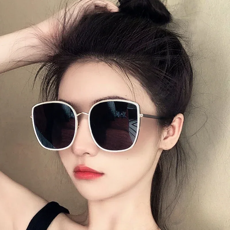 Новая модная тенденция Солнцезащитные очки в большой оправе Ins Style Retro UV Sunscreen Солнцезащитные козырьки как для мужчин, так и для женщин