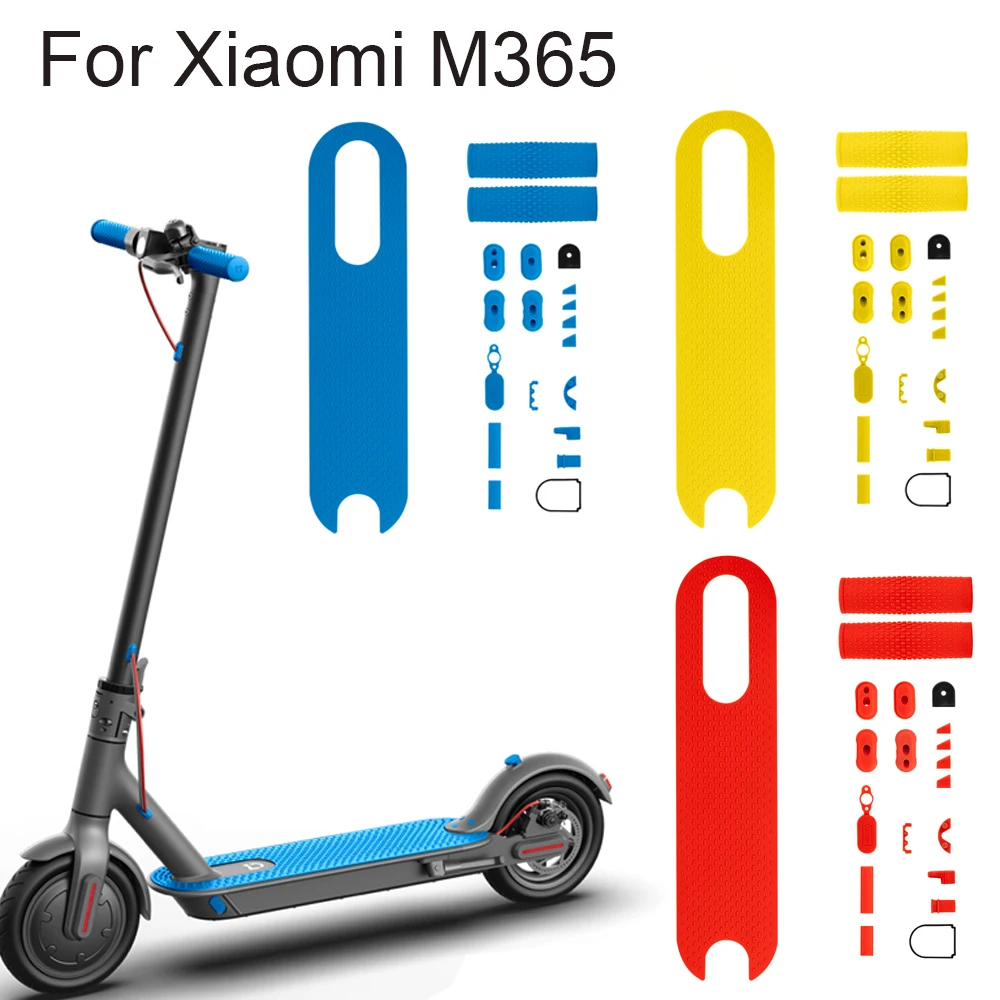  Новая подставка для ног / порт зарядки Пылезащитная пробка Резиновый чехол Комплекты Электрический скутер для Xiaomi Mijia M365 Противоскользящий руль Ручка Аксессуар