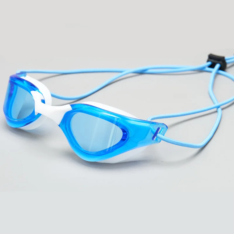 Новые очки для плавания Веревочная головка с гоночными очками для взрослых Ослепительные гальванические водонепроницаемые спортивные очки для плавания с защитой от запотевания