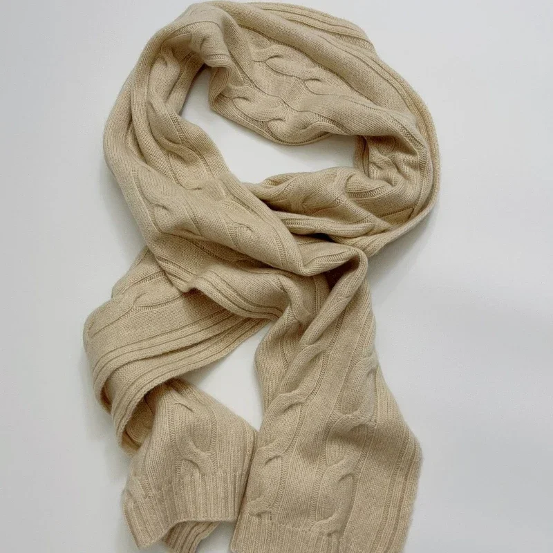 Новый 100% кашемировый многоцветный вязаный шарф Twist для женщин осень и зима