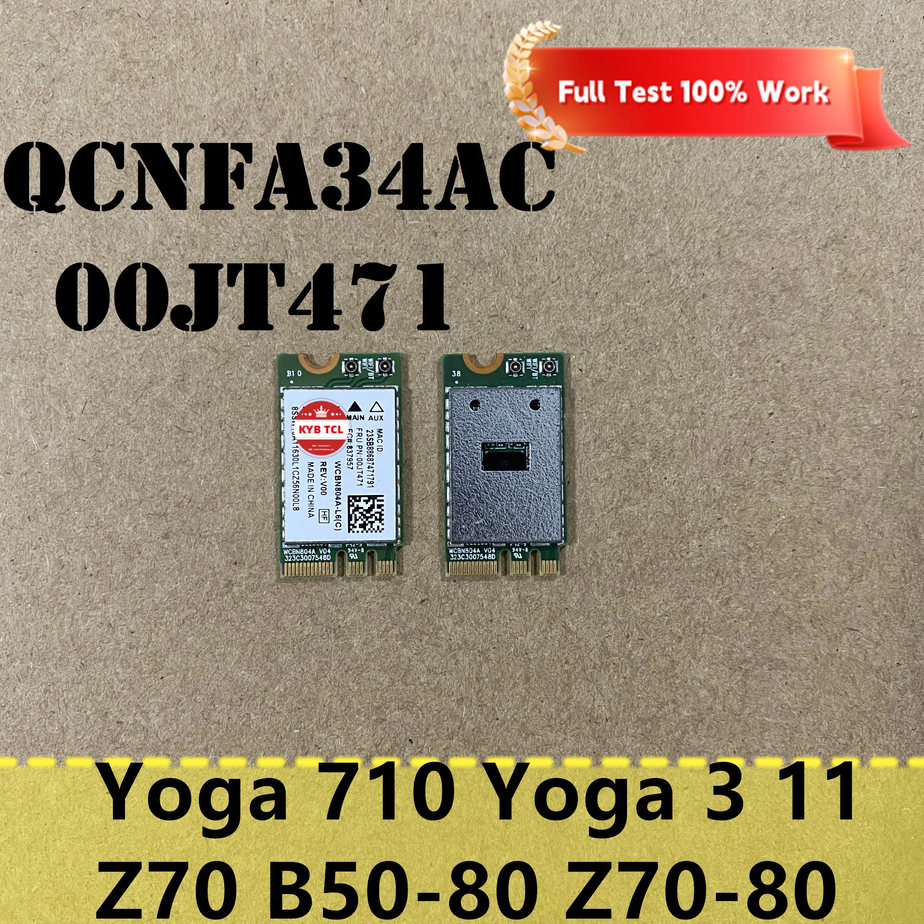 Ноутбук Оригинальная беспроводная карта WiFi QCNFA34AC 00JT471 для Lenovo Yoga 710 Z70 B50-80 Z70-80 Yoga 3 11