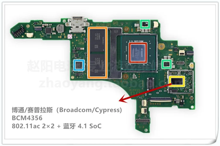 Оригинальная сетевая карта Bluetooth Chip BroadcomBCM4356 для консоли BCM4356 чипа коммутатора NS