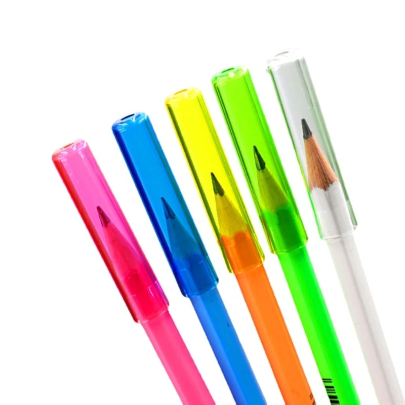 Пластиковые удлинители карандашей Крышка кончика ручки Прозрачная колпачок для карандаша для ребенка