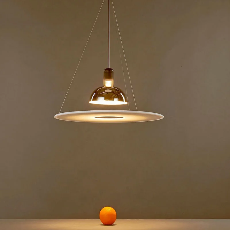 Подвесной светильник Frisbi Итальянская дизайнерская левитирующая лампа Креативная простая летающая тарелка Лампы Бар Спальня Гостиная Декор aest лампа