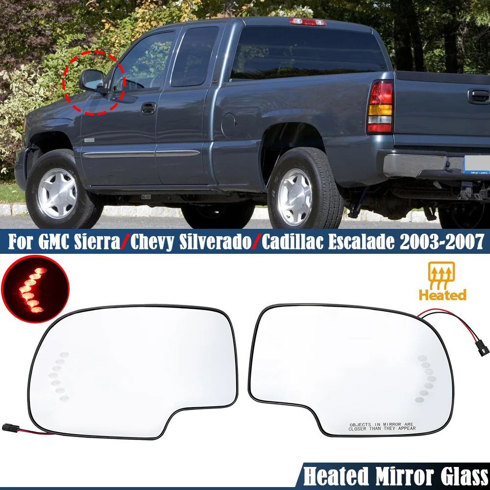 Подогрев стекла указателя поворота правого левого бокового зеркала для GMC Chevy Cadillac Sierra 1500 2500 2003-2007 88944391 88944392