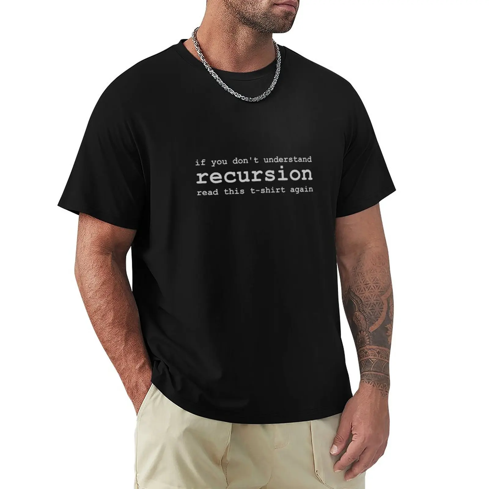 Понимание рекурсии футболка с юмором футболка футболка толстовка футболки на заказ создайте свою собственную одежду для мужчин