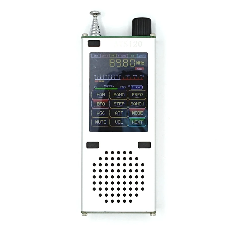 Портативный ATS120 SI4732 ESP32 Bluetooth SSB FM RDS 64-108 МГц AM LSB USB Вседиапазонный радиоприемник + 2,4-дюймовый сенсорный ЖК-дисплей