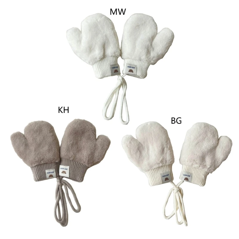 Прекрасный шейный ремень Зимние перчатки Мягкие детские перчатки без пальцев для младенцев Прочная прямая доставка