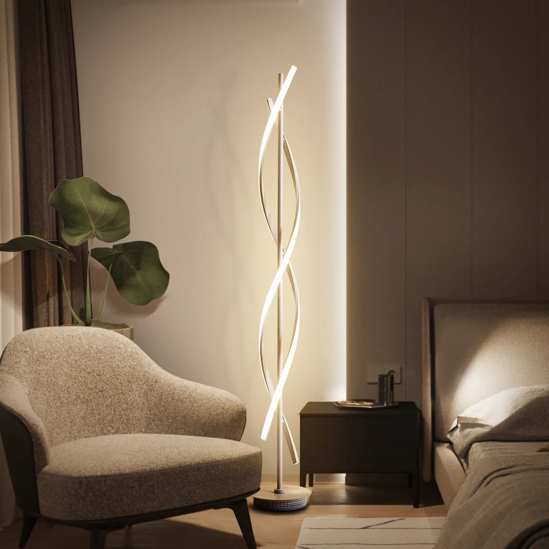 Современный геометрический линейный светодиодный пол дизайнер Tieyi Вертикальный стол Украшение гостиной Спальня Вертикальная настольная лампа