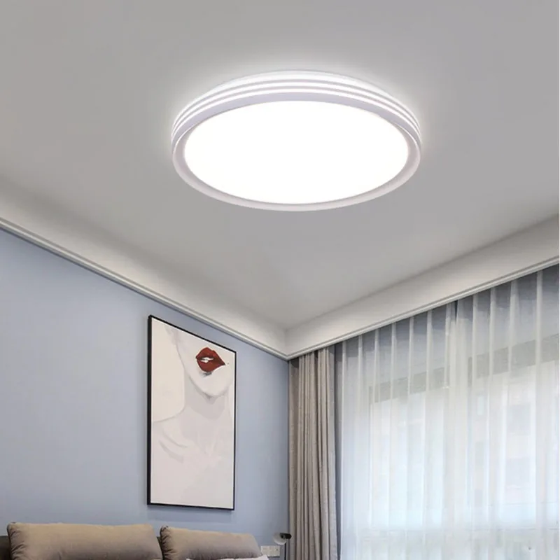  Современный новый дизайн круглый светодиодный потолочный светильник спальня гостиная кухня светильники 4 цвета кованого железа интерьер отеля домашний светильник