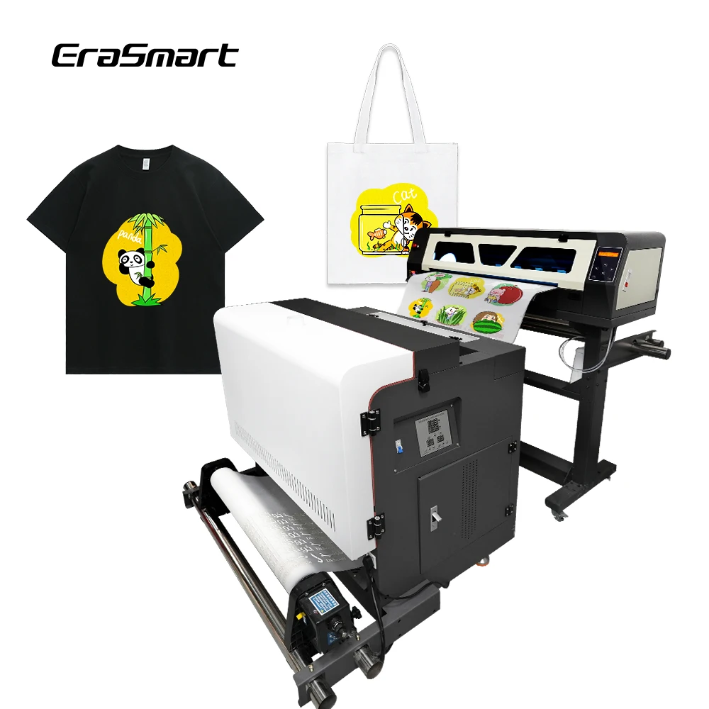 Ткань Текстиль Ткань Футболка DFT Принтер Двойная головка XP600 Машина для печати футболок печатает DTF Принтер для малого бизнеса