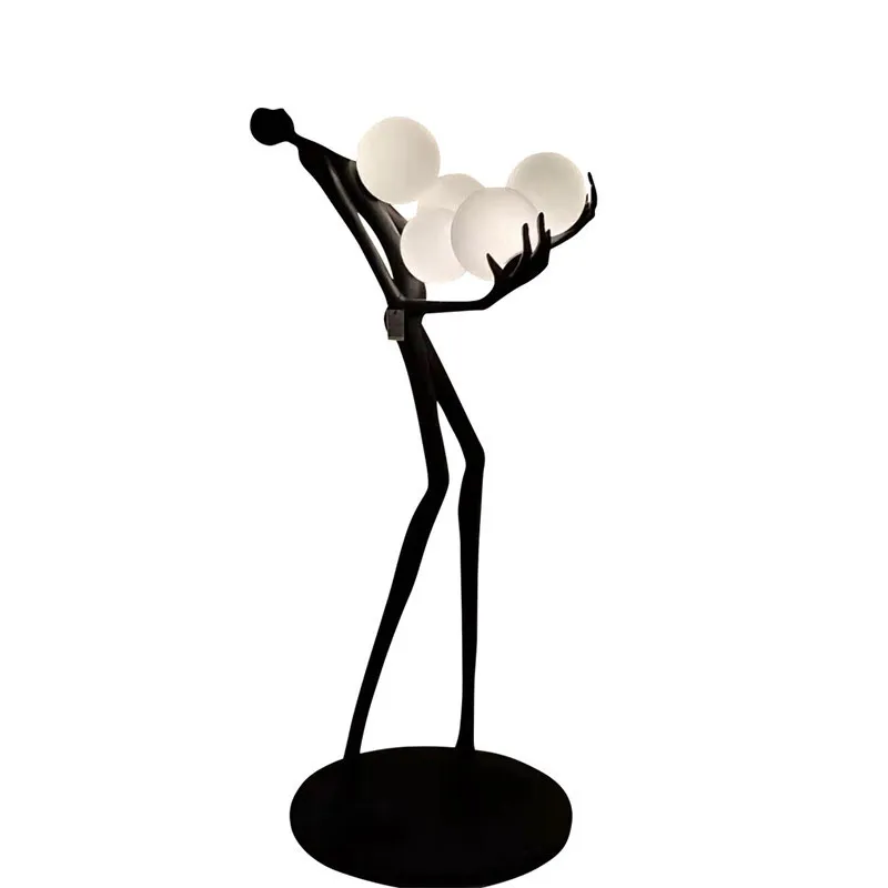 Фигурная скульптура Искусство Торшер Дизайнер гостиной декоративный световой шар абажур стоячий светильник