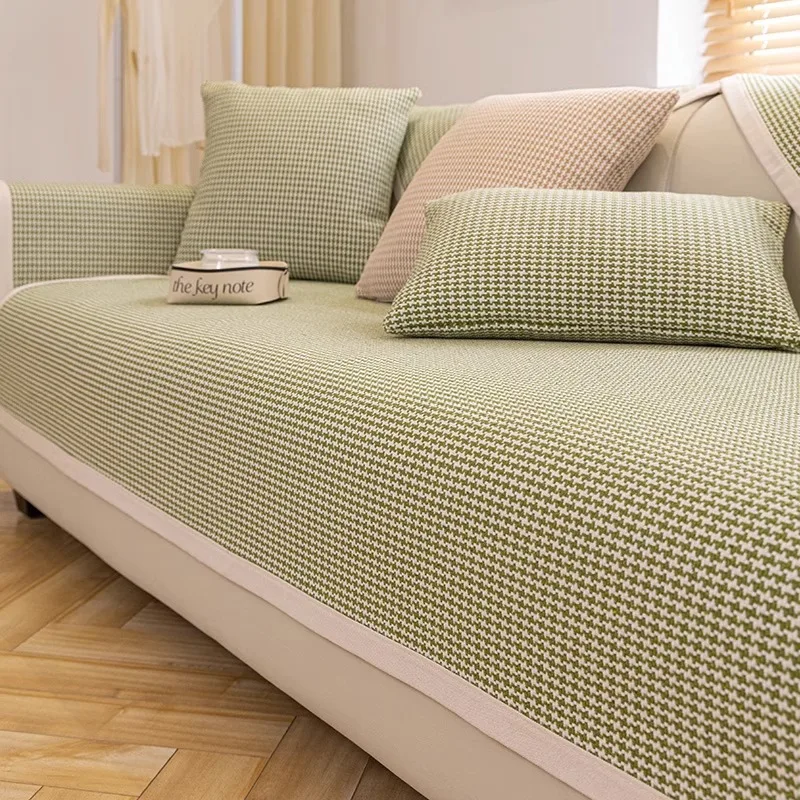 хлопок льняная диванная подушка всесезонный универсальный японский стиль лен тканый простой чехол для дивана нескользящий чехол для подушки тканевое полотенце