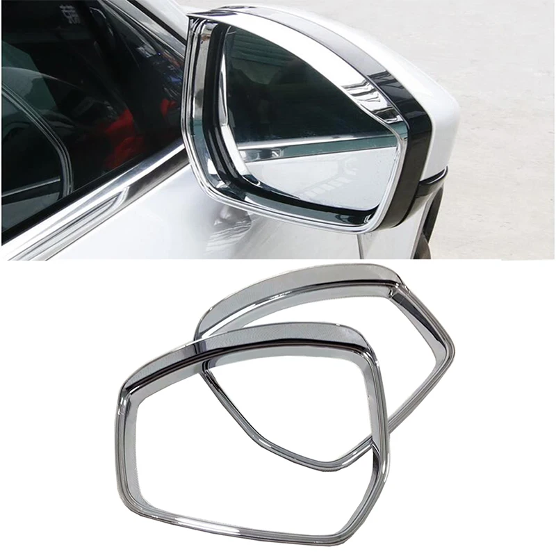 Хром / углеродное волокно Вид зеркала заднего вида Боковое зеркало Накладка на брови Отделка для Jaguar E-PACE 2016 2017 2018 2019 Стайлинг автомобиля
