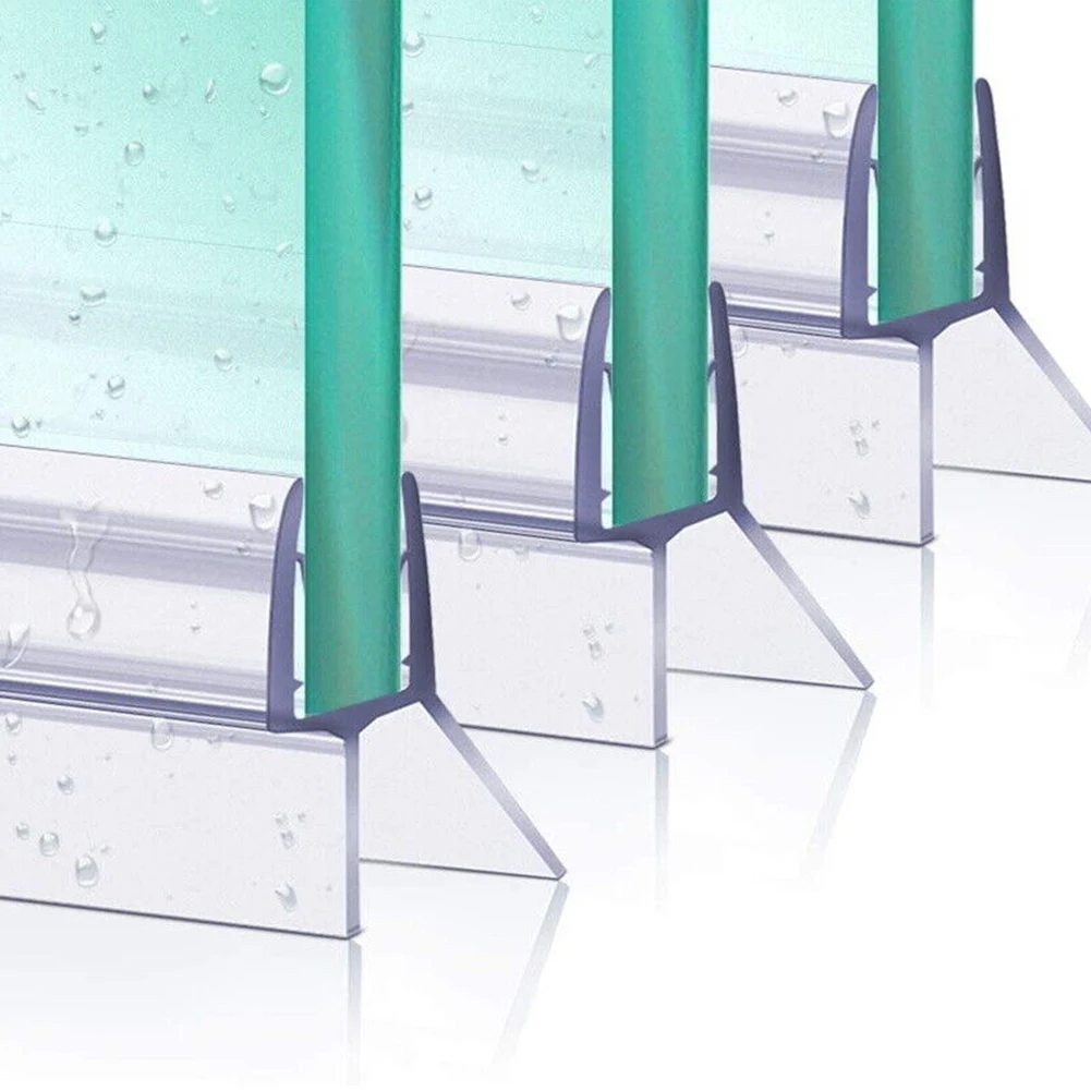  Эффективное удержание воды с помощью уплотнения для душа в ванне 2 шт. 50-сантиметровых полос для экранов, дверей, подходящих для герметизации 4 стеклянных зазоров 6 мм